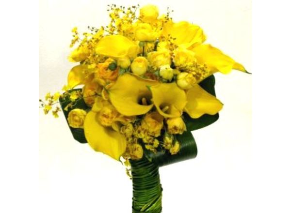 Flores: Buquês de noiva : Buquê callas, phalaenopsis e rosas amarelas |  Floricultura Muriel - (11) 4666-3069