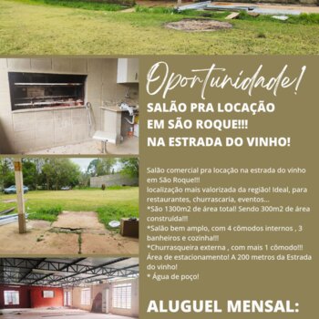 Salão comercial na Estrada do vinho!